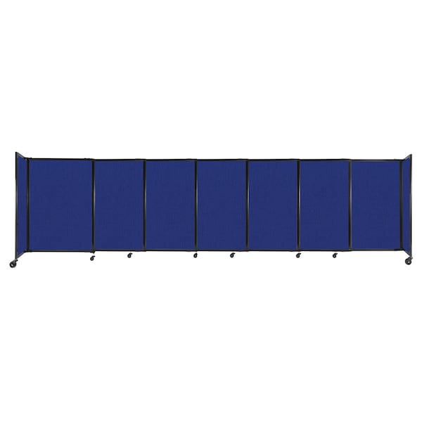 Versare StraightWall Sliding Portable Partition 15'6" x 4' Royal Blue Fabric 1448705 - main